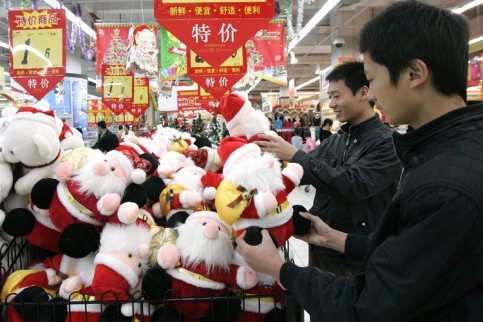 Weihnachtsshopping in China