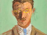 Hermann Hesse: Selbstbildnis, um 1919. Aquarell, Gouache, Graphit